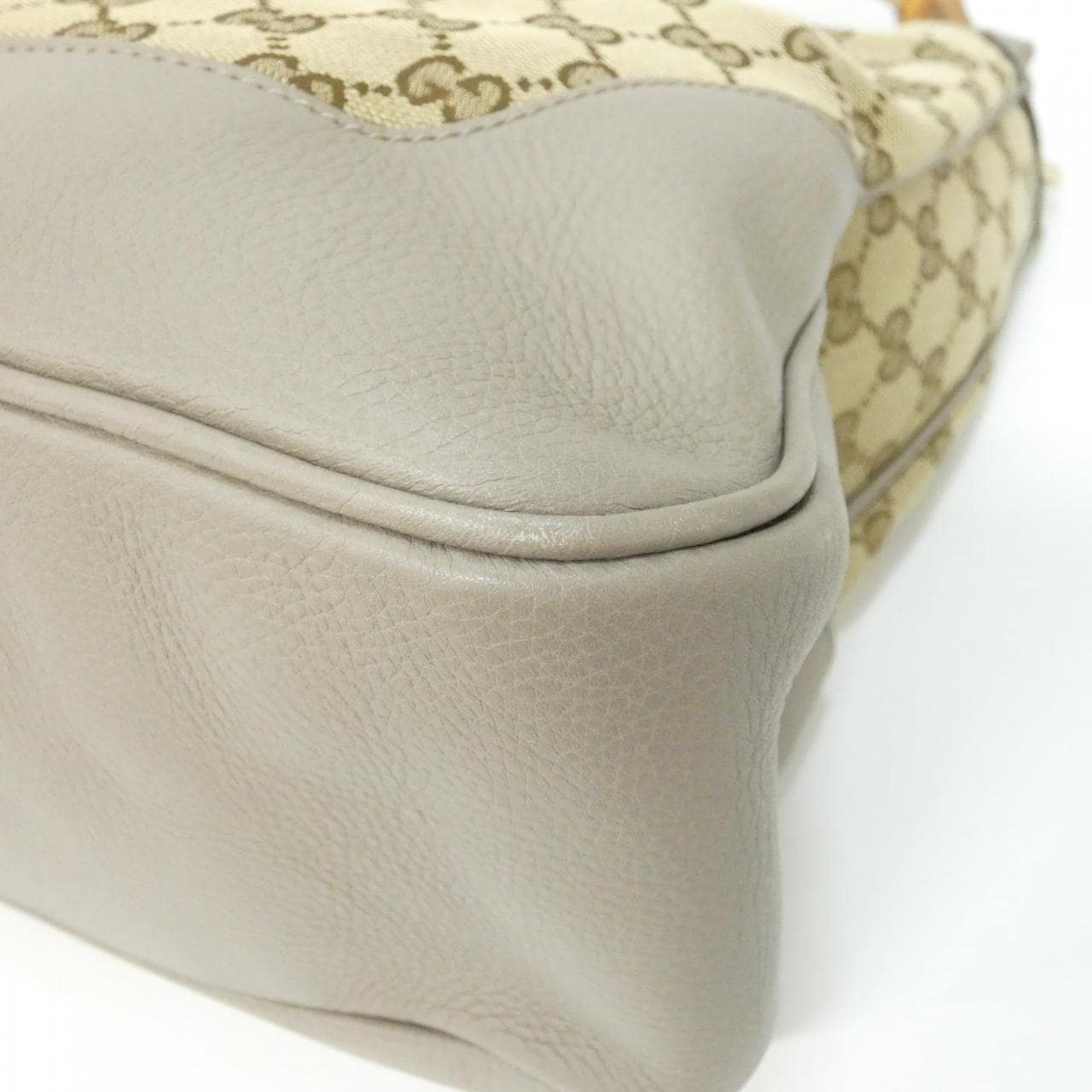 GUCCI Bamboo 282315 FWCGG Shoulder Canvas Beige Canvas - Thumbnail 2