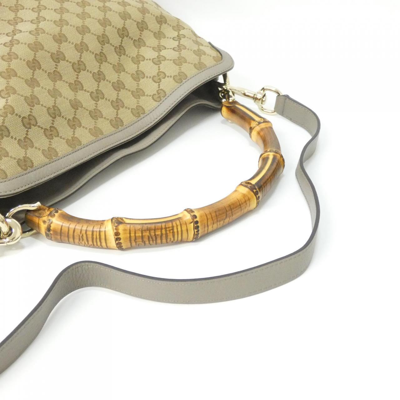 GUCCI Bamboo 282315 FWCGG Shoulder Canvas Beige Canvas - Thumbnail 5