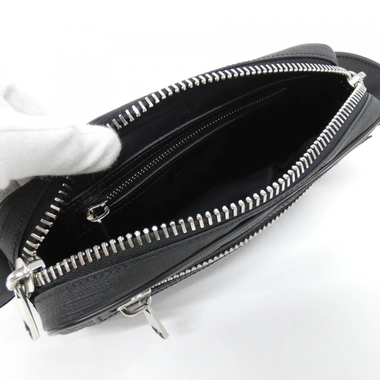 GUCCI 474293 K9RRN Belt Canvas 黑色 帆布 中古品A - 縮圖 5