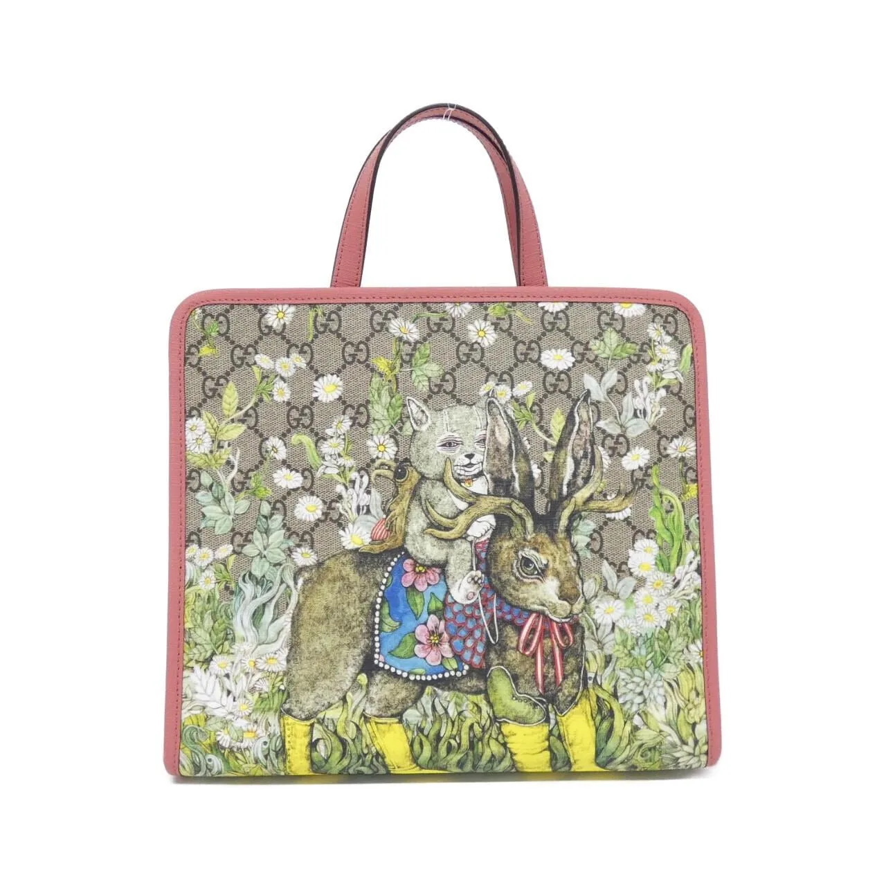 GUCCI 605614 H0CAN Handbag Canvas