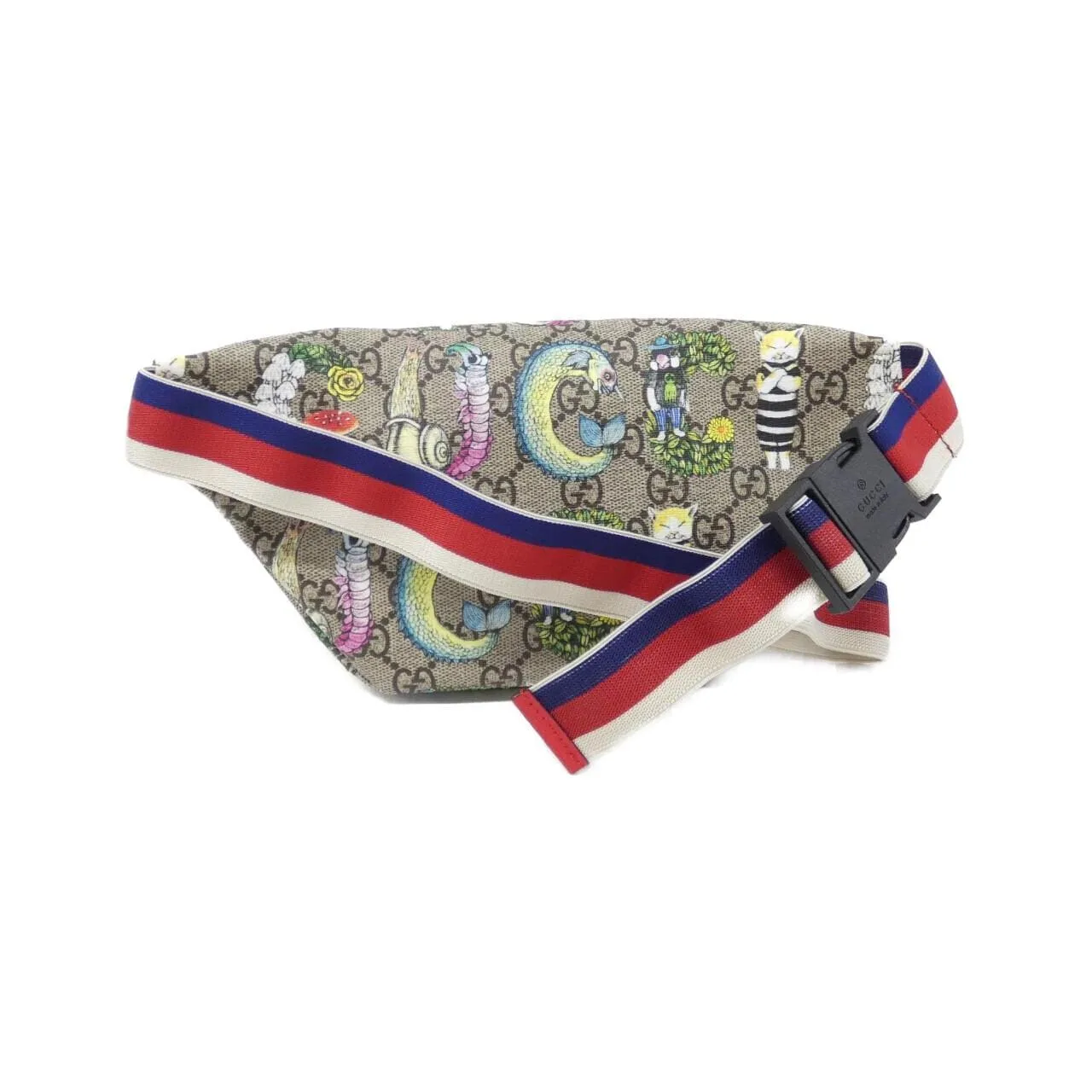 GUCCI 502095 H0AAN Belt Canvas 黑色 帆布 中古品A - 縮圖 2