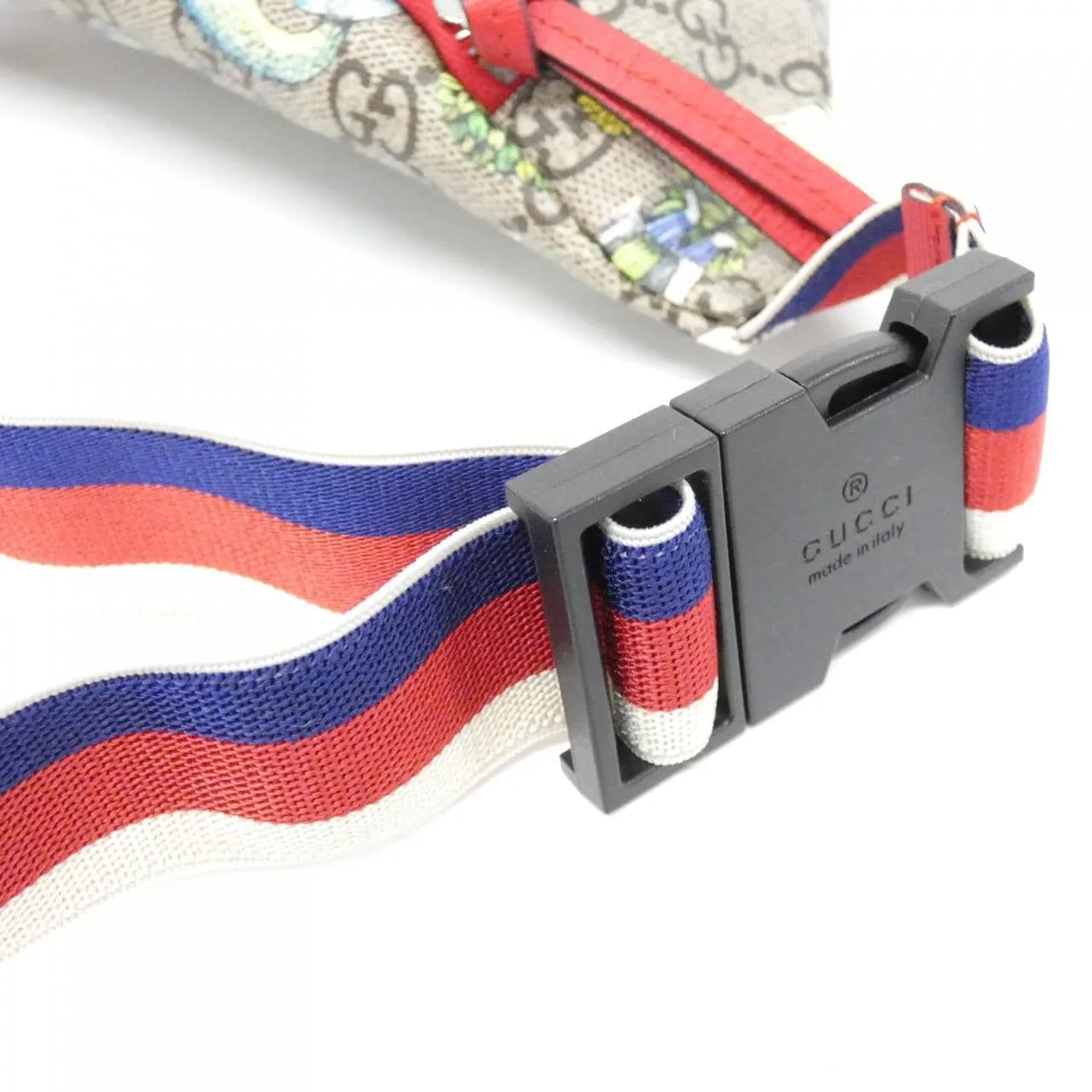 GUCCI 502095 H0AAN Belt Canvas 黑色 帆布 中古品A - 縮圖 4