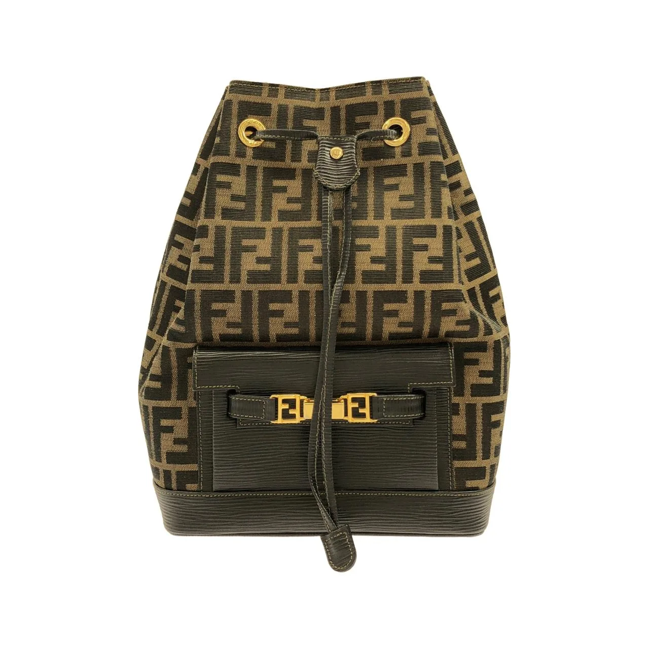 FENDI Backpack Canvas Black