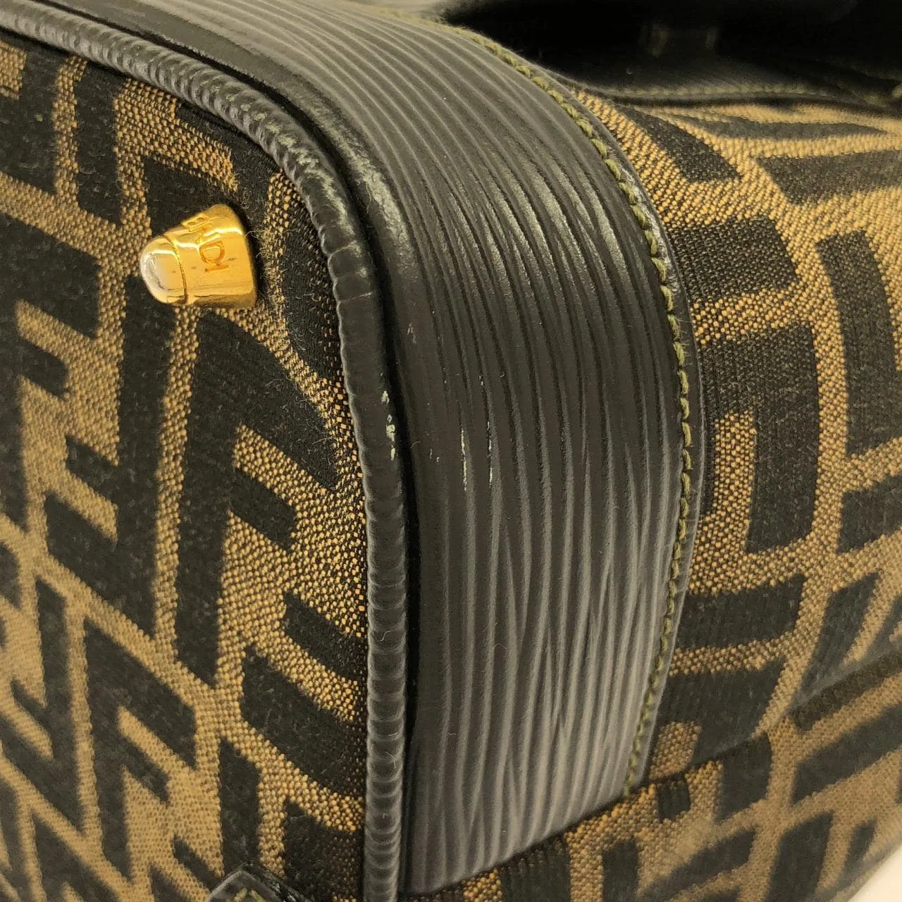 FENDI Backpack Canvas 黑色 帆布 中古品A - 縮圖 3