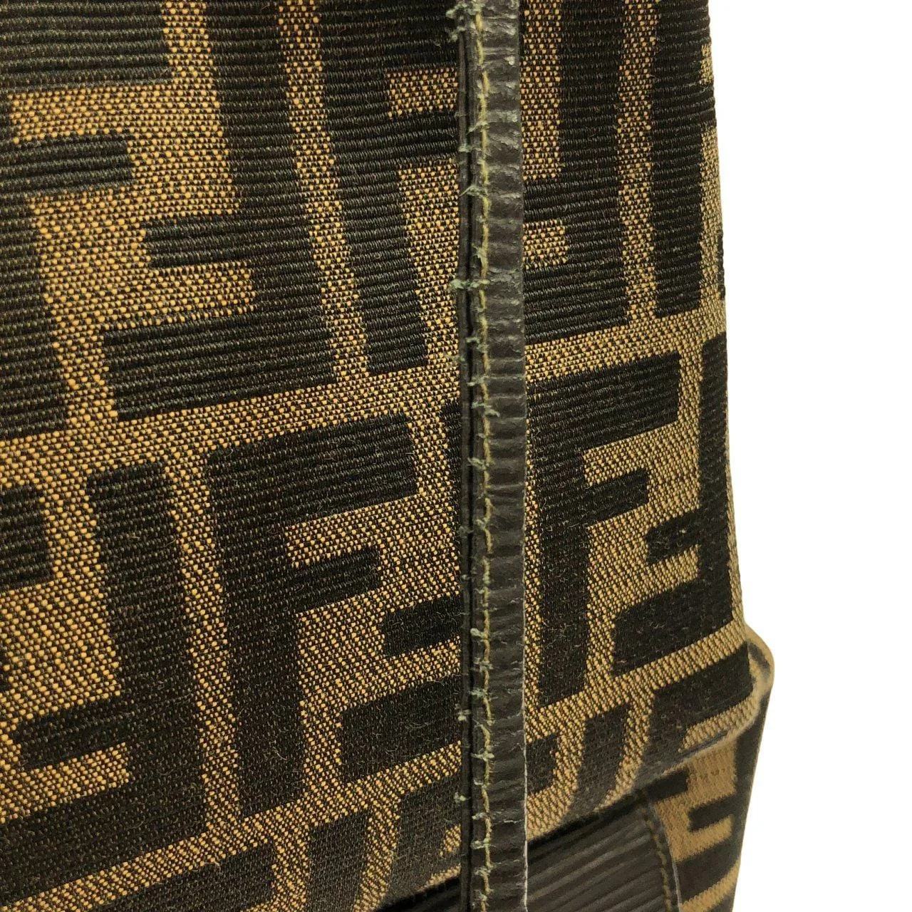 FENDI Backpack Canvas 黑色 帆布 中古品A - 縮圖 6