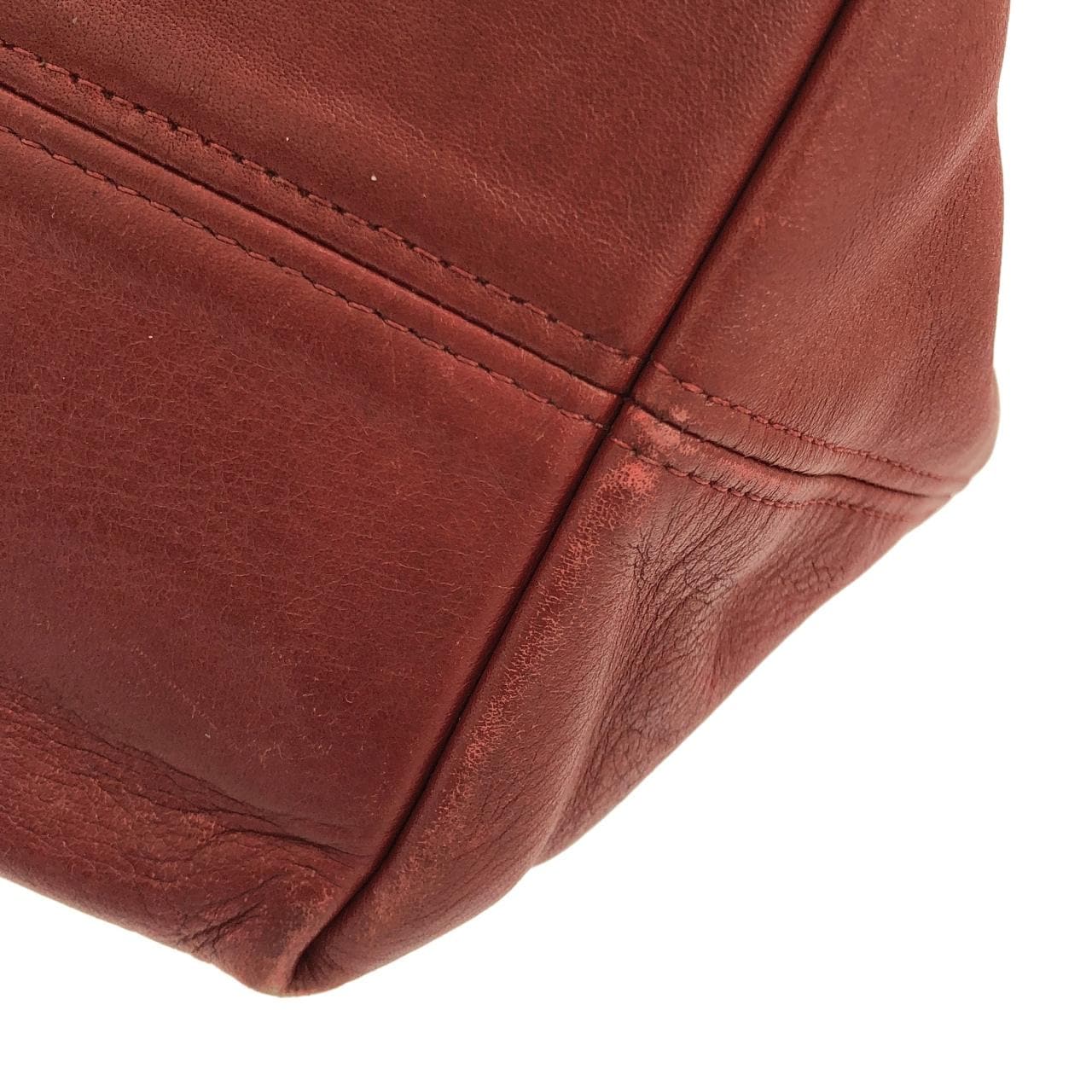 COACH 4140 Handbag Leather 紅色 皮革 中古品B - 縮圖 6