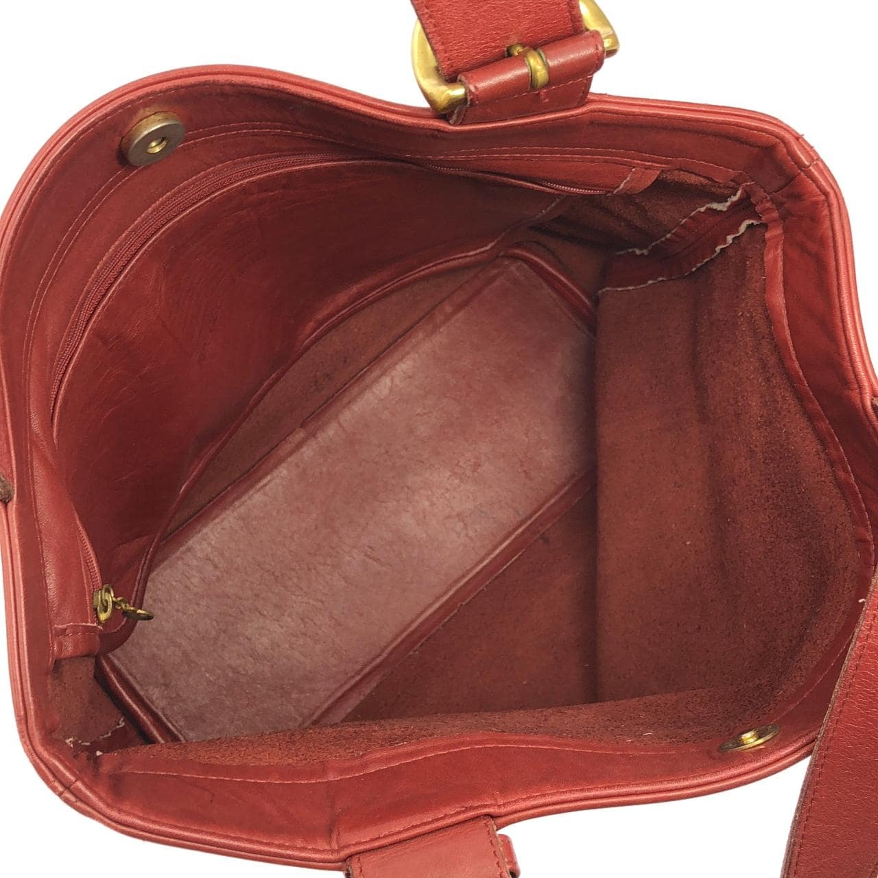 COACH 4140 Handbag Leather 紅色 皮革 中古品B - 縮圖 9