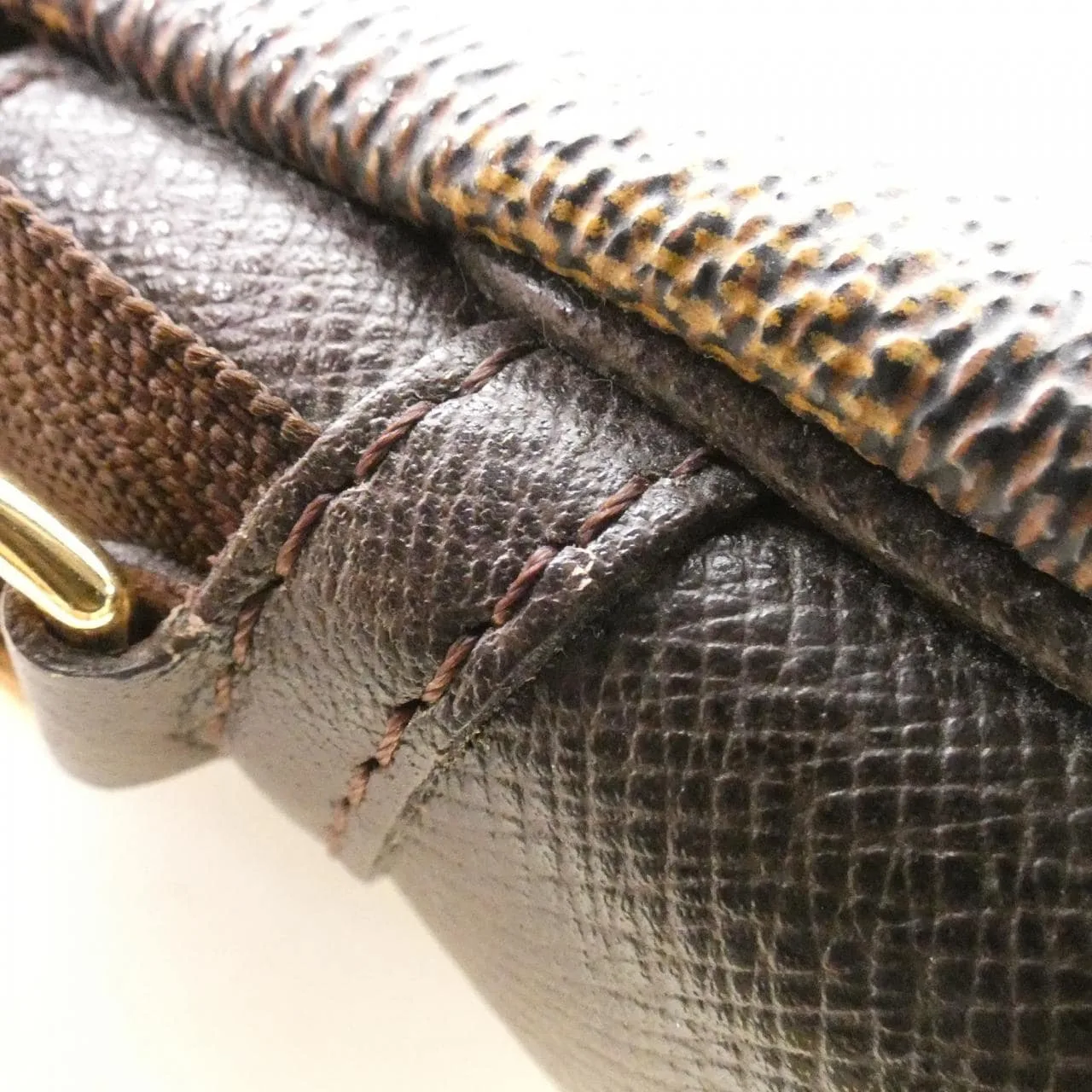 LOUIS VUITTON N51982 Pouch Damier 黑色 Damier 中古品B - 縮圖 3