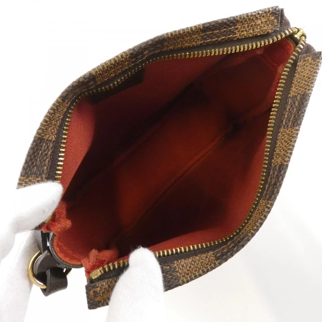 LOUIS VUITTON N51982 Pouch Damier 黑色 Damier 中古品B - 縮圖 6