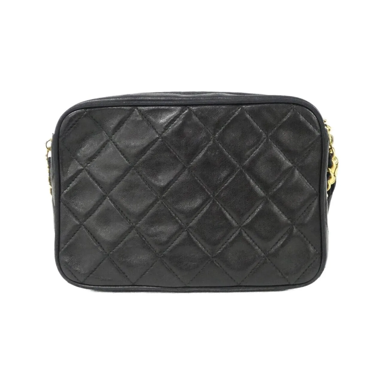 CHANEL Shoulder Lambskin Black Lambskin Rank B - Thumbnail 2