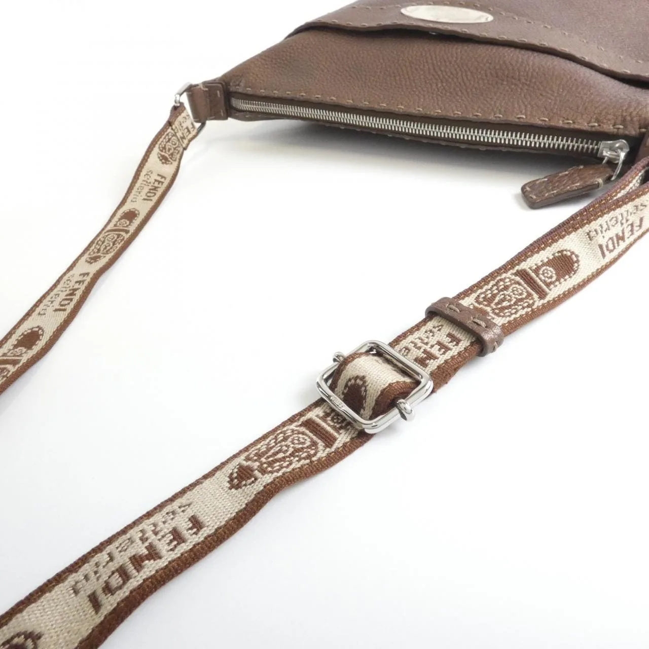 FENDI 8BT109 Shoulder Leather Brown Leather Rank A - Thumbnail 5