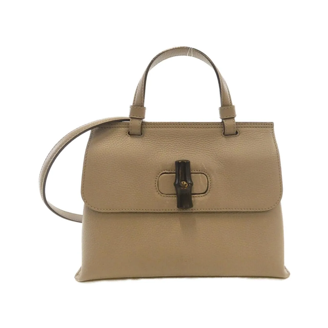 GUCCI Bamboo Daily 370831 A7M0N Handbag Leather
