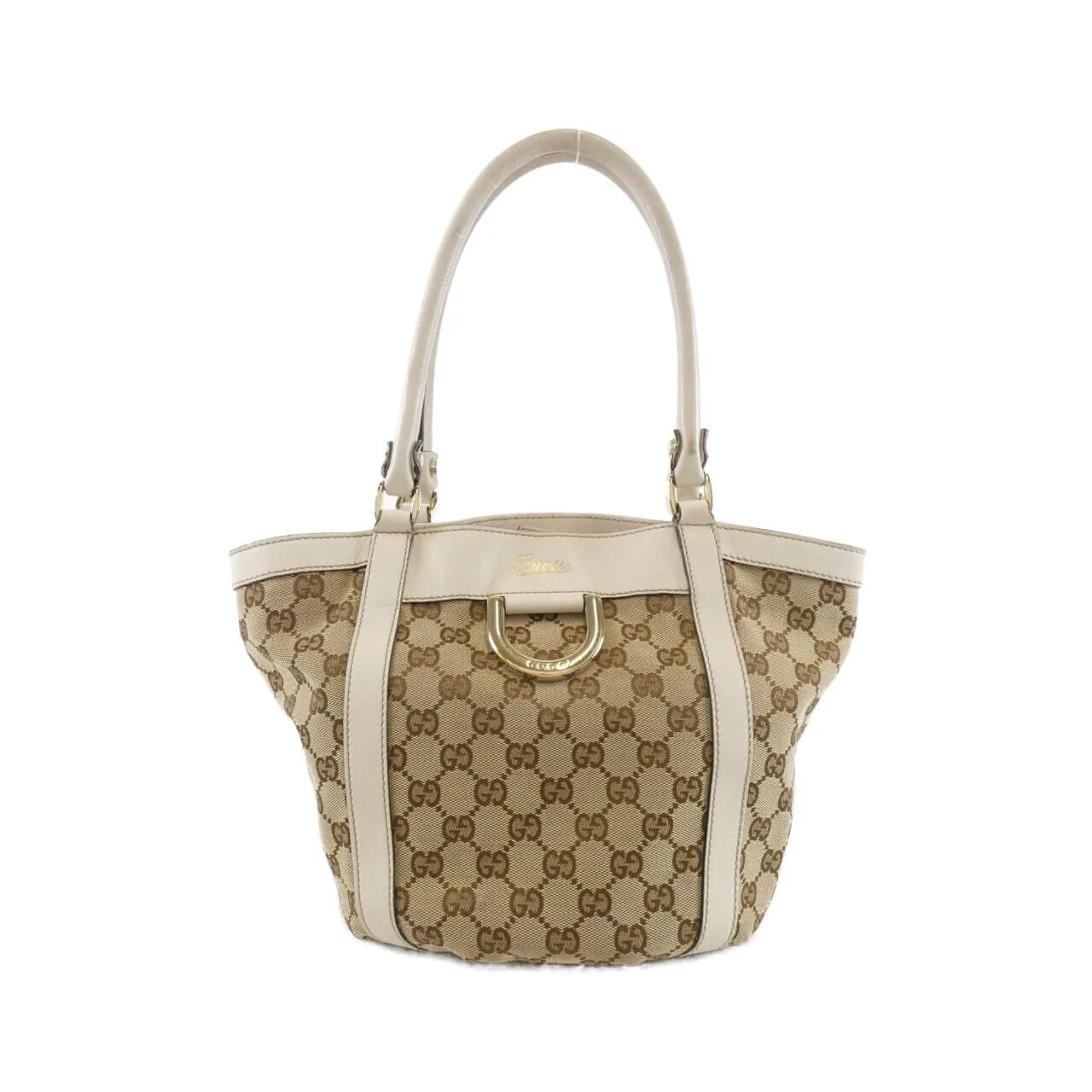 GUCCI 211983 Handbag Canvas White