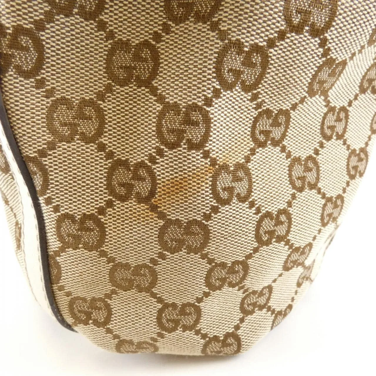 GUCCI 211983 Handbag Canvas 白色 帆布 中古品B - 縮圖 4