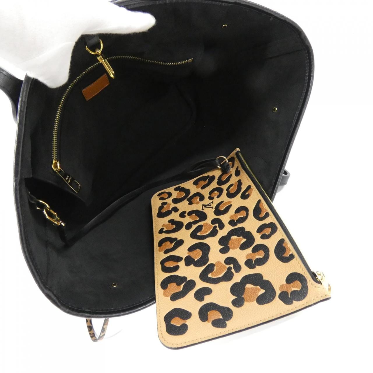 LOUIS VUITTON Neverfull M45856 Bag Monogram Black Monogram - Thumbnail 5