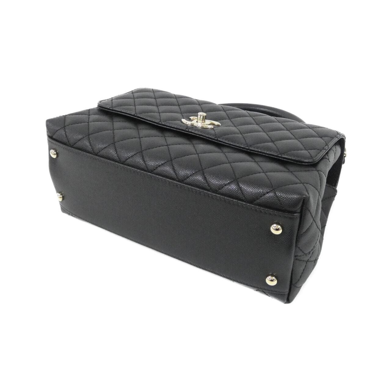 CHANEL Matelasse 92991 Bag Grained Calfskin Black Grained Calfskin Rank A - Thumbnail 3