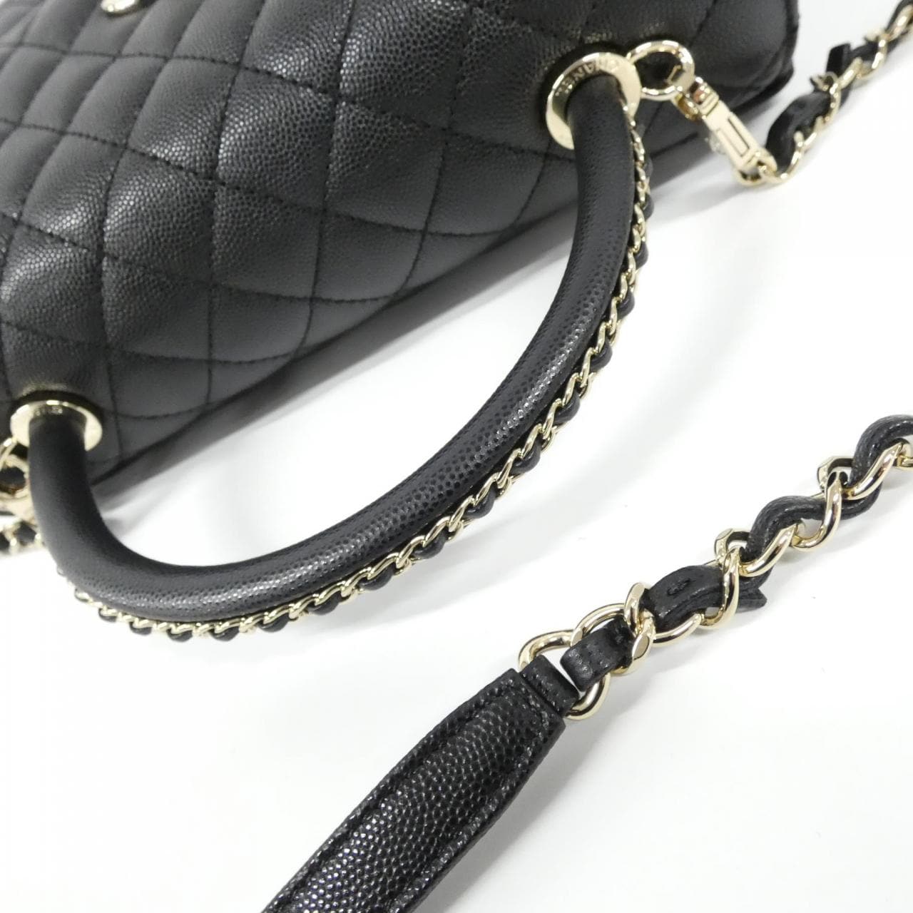 CHANEL Matelasse 92991 Bag Grained Calfskin Black Grained Calfskin Rank A - Thumbnail 6