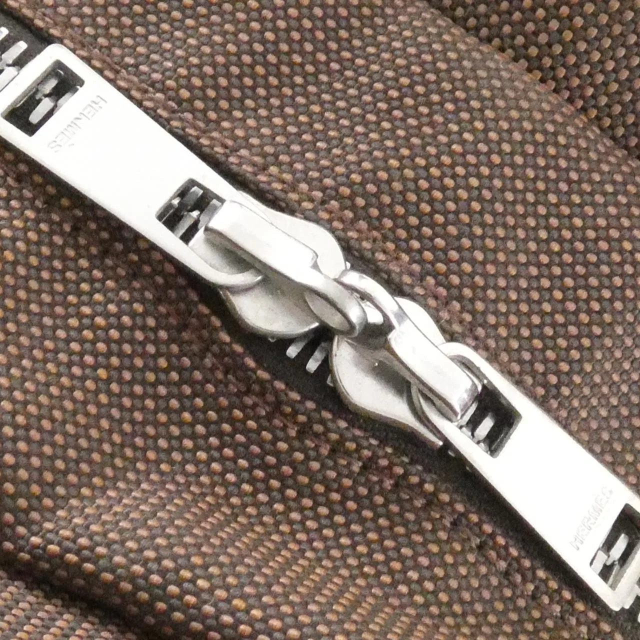 HERMES 100951M Handbag Canvas Brown Canvas Rank B - Thumbnail 5