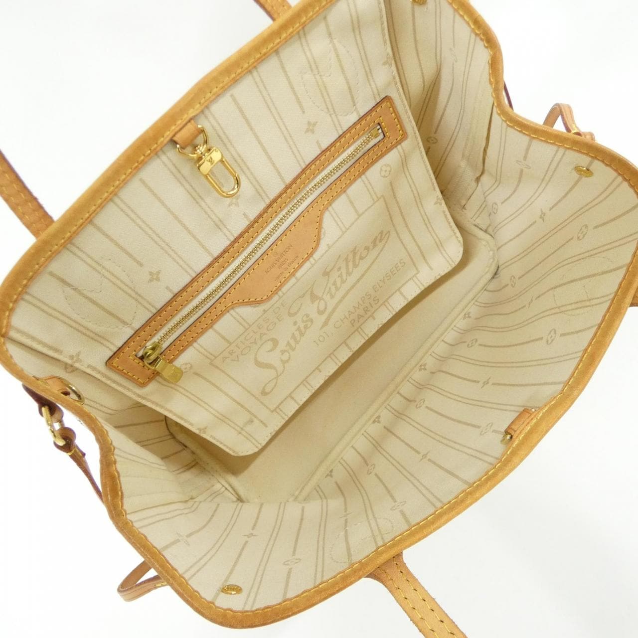 LOUIS VUITTON Neverfull N51110 Bag Damier 黑色 Damier 中古品B - 縮圖 9