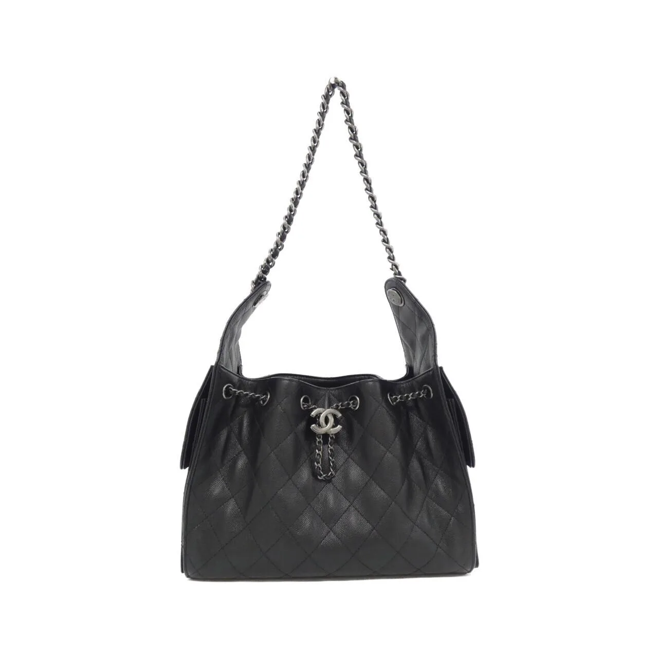 CHANEL AS5293 Shoulder Grained Calfskin Black