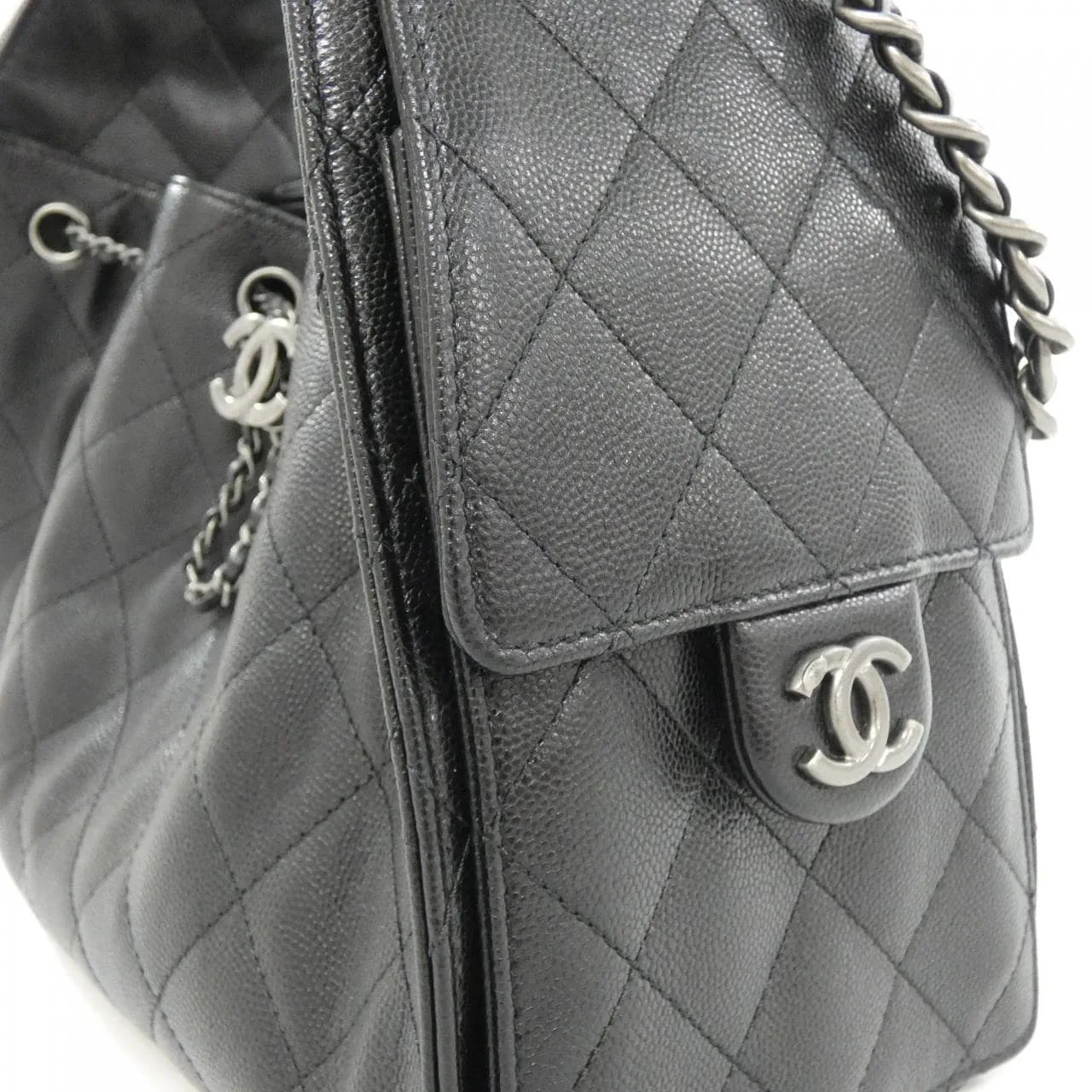 CHANEL AS5293 Shoulder Grained Calfskin 黑色 荔枝紋牛皮 中古品A - 縮圖 4