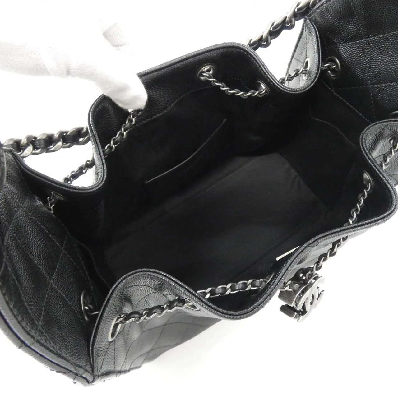 CHANEL AS5293 Shoulder Grained Calfskin 黑色 荔枝紋牛皮 中古品A - 縮圖 6