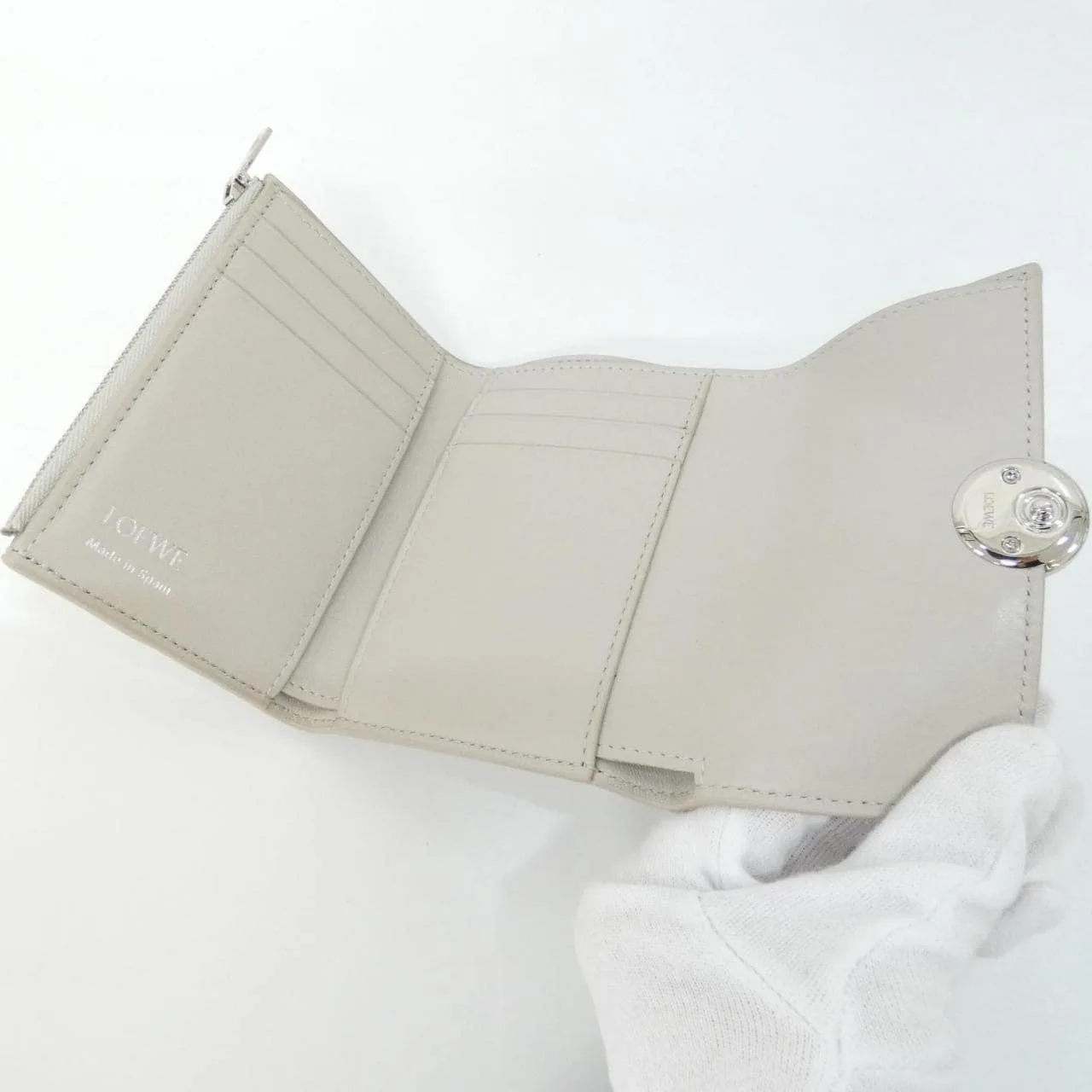 LOEWE CANBS33X03 Wallet 黑色 中古品A - 縮圖 4