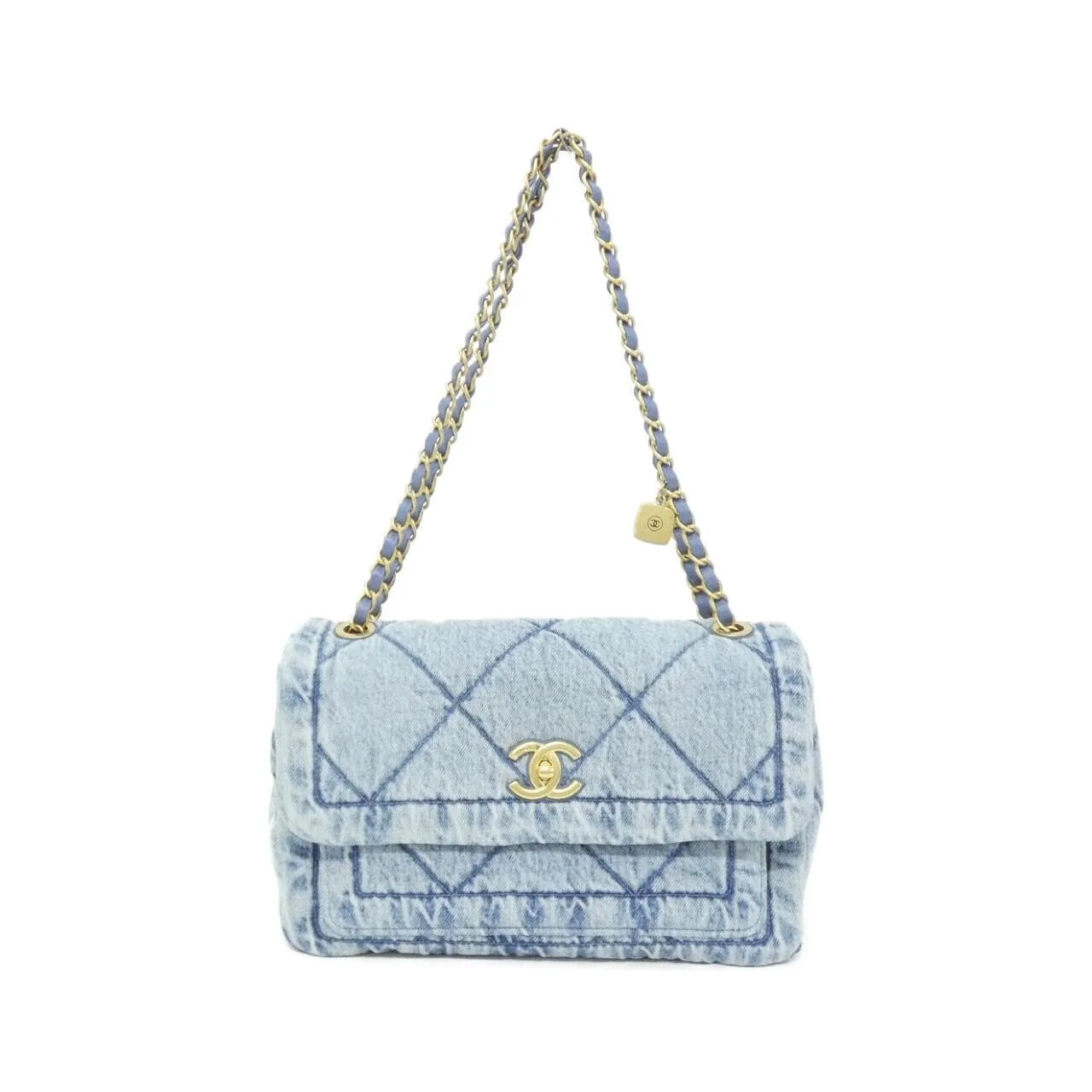 CHANEL AS5737 Shoulder Denim Blue