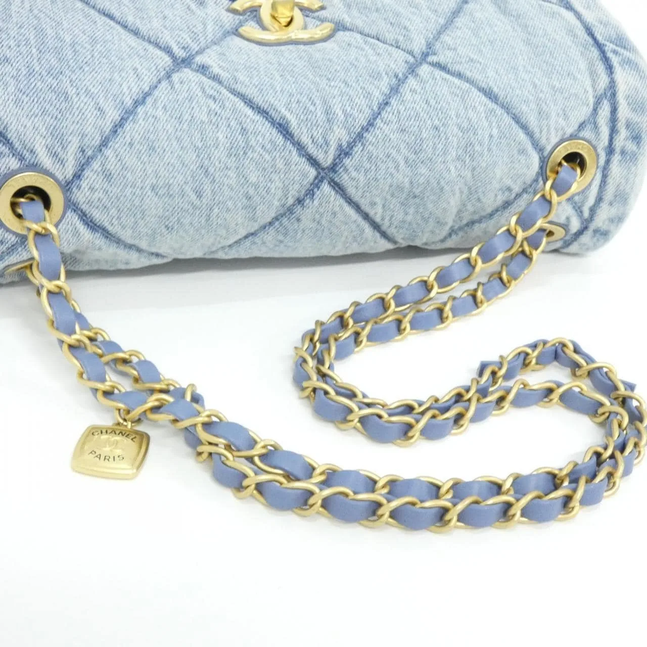 CHANEL AS5737 Shoulder Denim Blue Denim Unused - Thumbnail 5