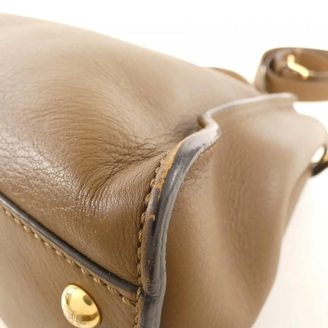 FENDI Peekaboo 8BN290 5WM Handbag Lambskin Black Lambskin Rank B - Thumbnail 3