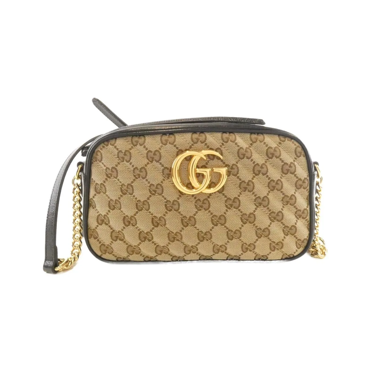 GUCCI Marmont 447632 HVKEG Shoulder Canvas Black