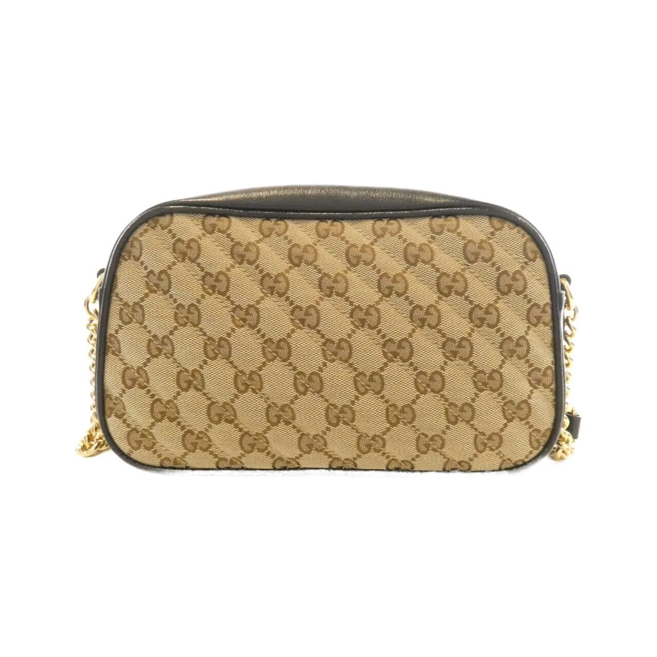 GUCCI Marmont 447632 HVKEG Shoulder Canvas 黑色 帆布 中古品A - 縮圖 2