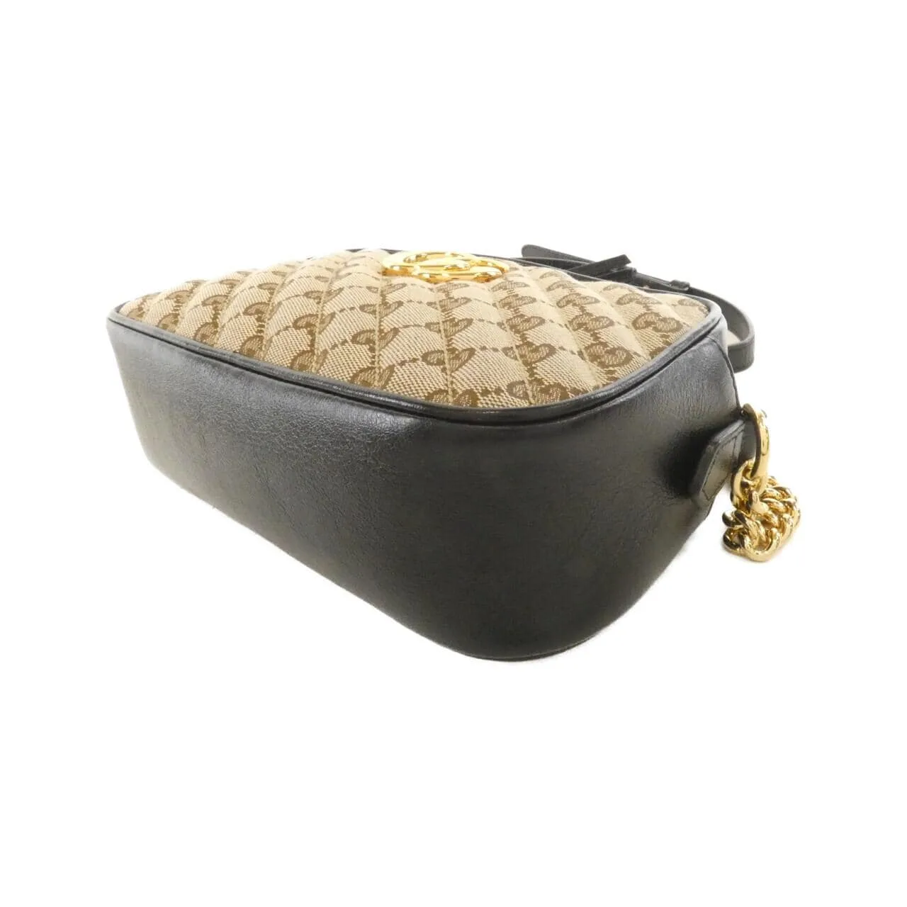 GUCCI Marmont 447632 HVKEG Shoulder Canvas 黑色 帆布 中古品A - 縮圖 3