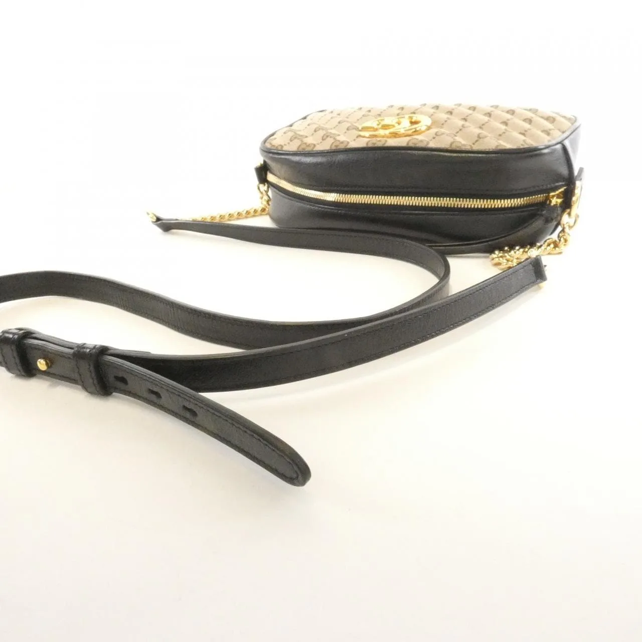 GUCCI Marmont 447632 HVKEG Shoulder Canvas 黑色 帆布 中古品A - 縮圖 4