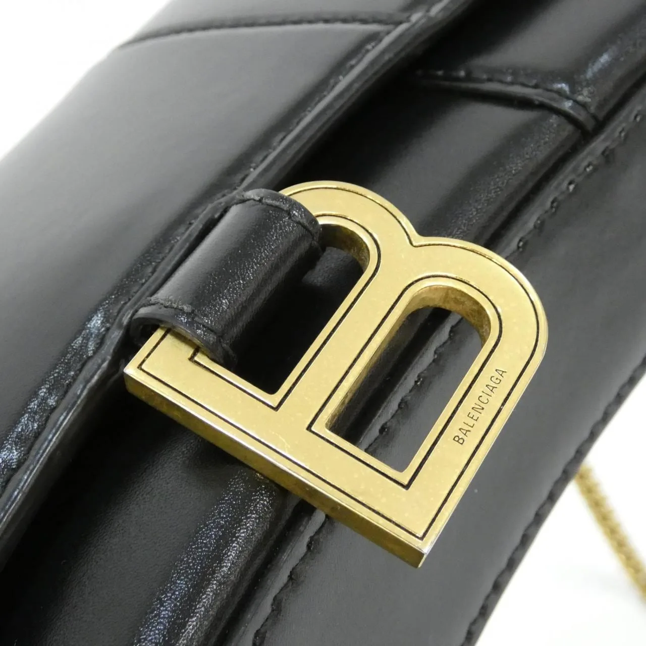 BALENCIAGA Hourglass 656050 1QJ4M Wallet Black Rank A - Thumbnail 5