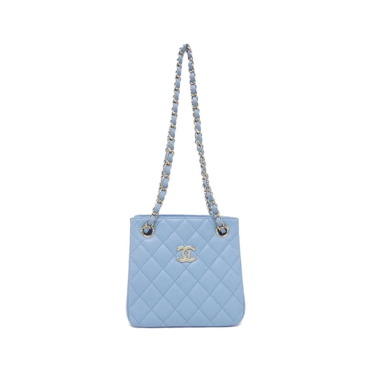 CHANEL Chanel 22 AS3176 Shoulder Grained Calfskin Blue