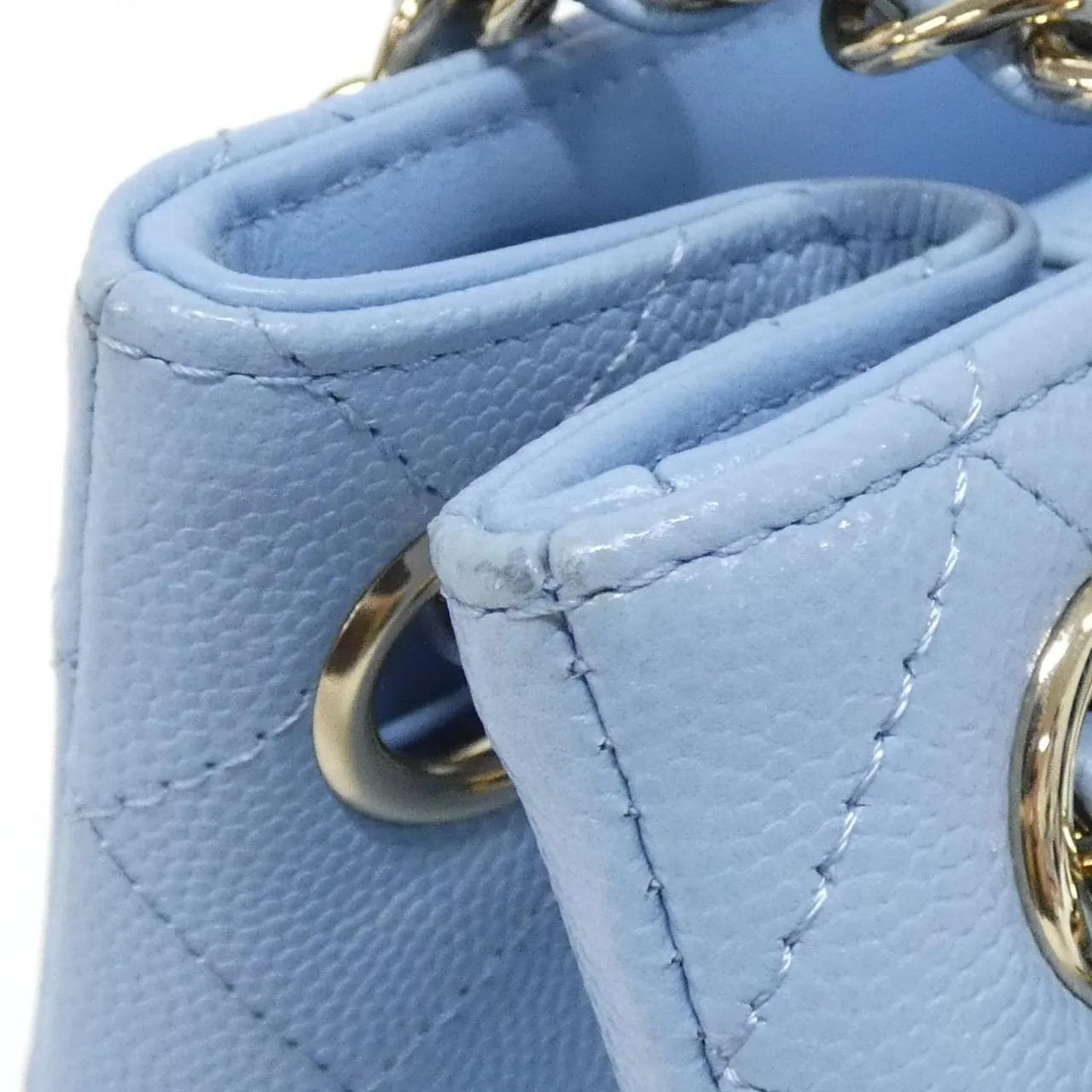 CHANEL Chanel 22 AS3176 Shoulder Grained Calfskin Blue Grained Calfskin Rank A - Thumbnail 4