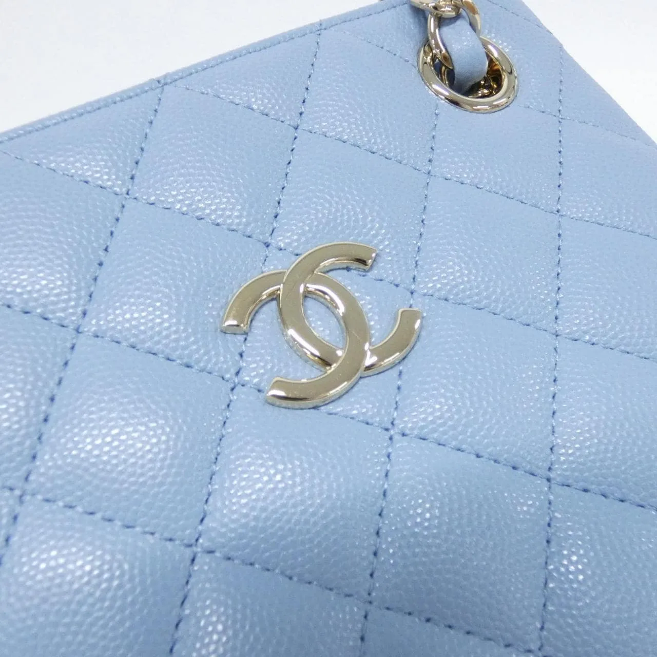 CHANEL Chanel 22 AS3176 Shoulder Grained Calfskin Blue Grained Calfskin Rank A - Thumbnail 5