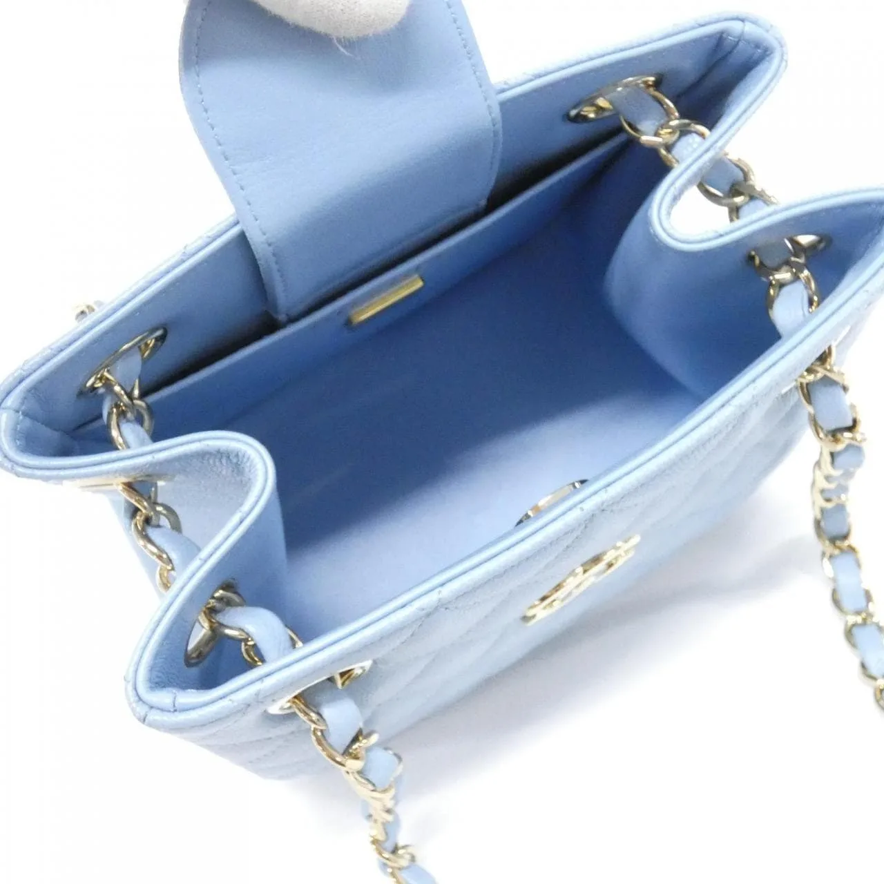 CHANEL Chanel 22 AS3176 Shoulder Grained Calfskin Blue Grained Calfskin Rank A - Thumbnail 7