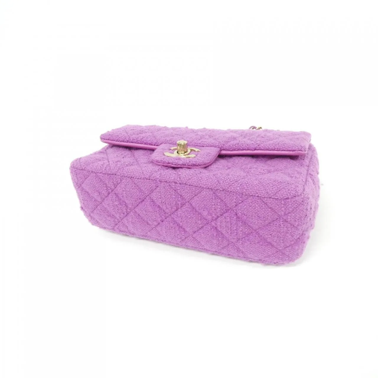 CHANEL Boy Chanel 69900 Shoulder Tweed Purple Tweed Rank A - Thumbnail 3