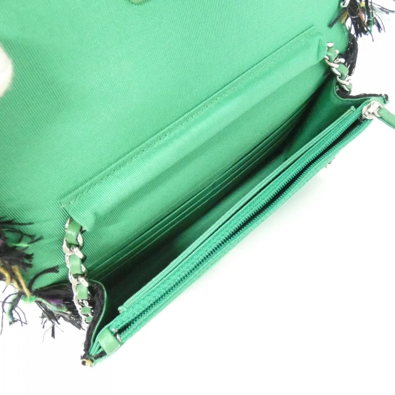 CHANEL Wallet on Chain 33814 Wallet Tweed Black Tweed Rank A - Thumbnail 9