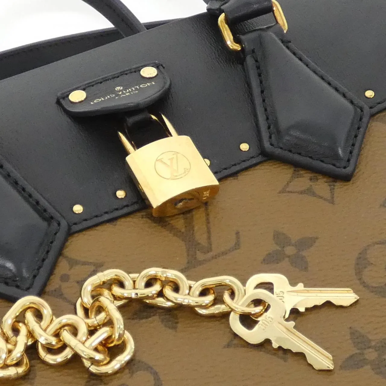 LOUIS VUITTON M43595 Handbag Monogram Black Monogram - Thumbnail 4