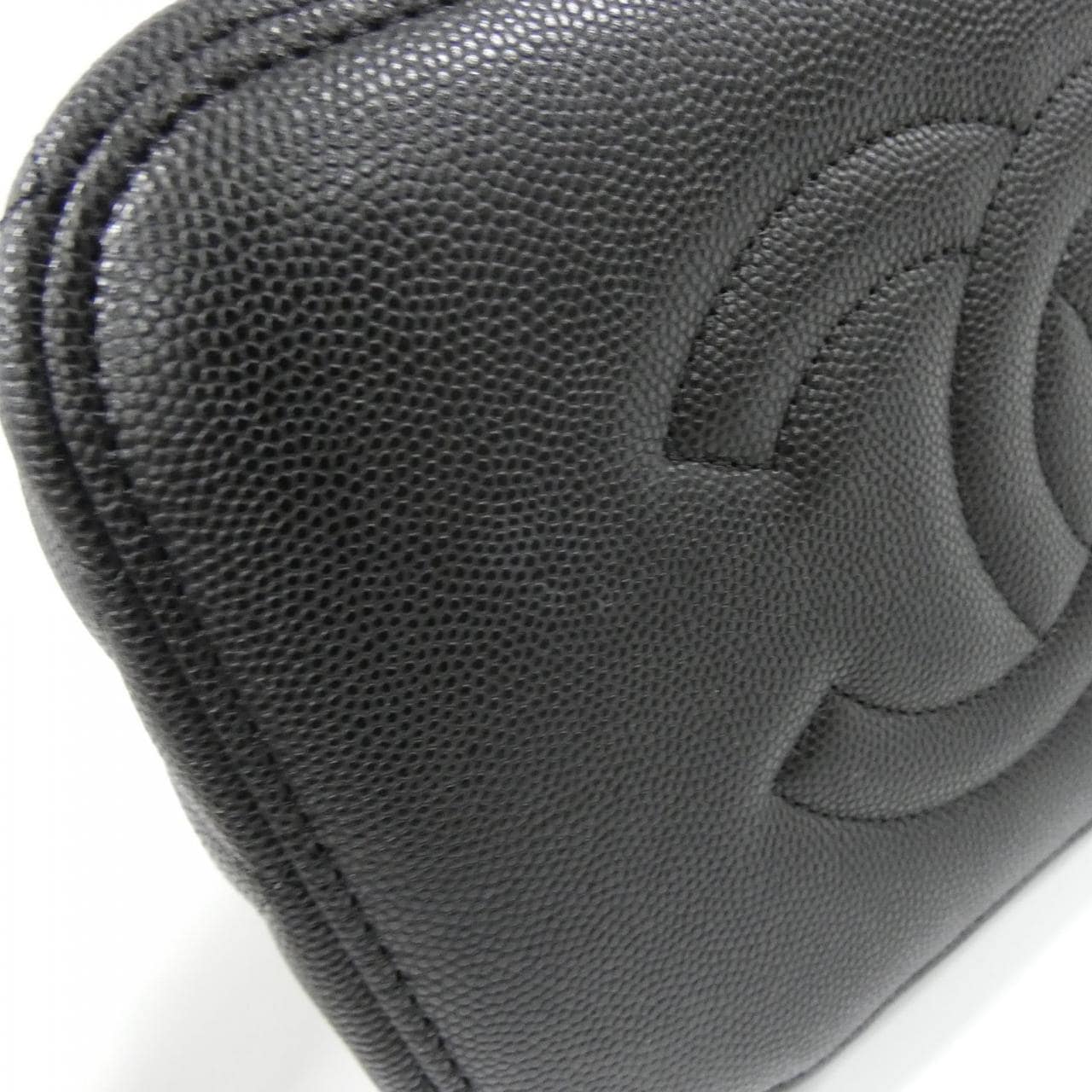 CHANEL Timeless Classic AP2573 Handbag Grained Calfskin 黑色 荔枝紋牛皮 中古品A - 縮圖 3