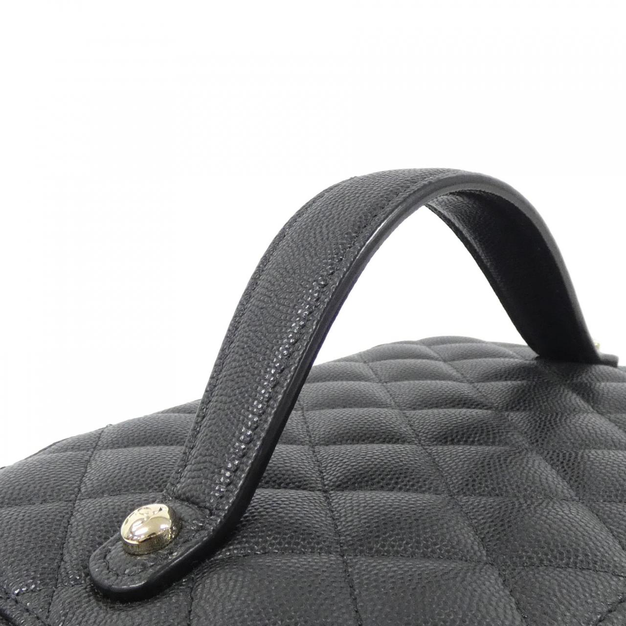 CHANEL Timeless Classic AP2573 Handbag Grained Calfskin 黑色 荔枝紋牛皮 中古品A - 縮圖 4