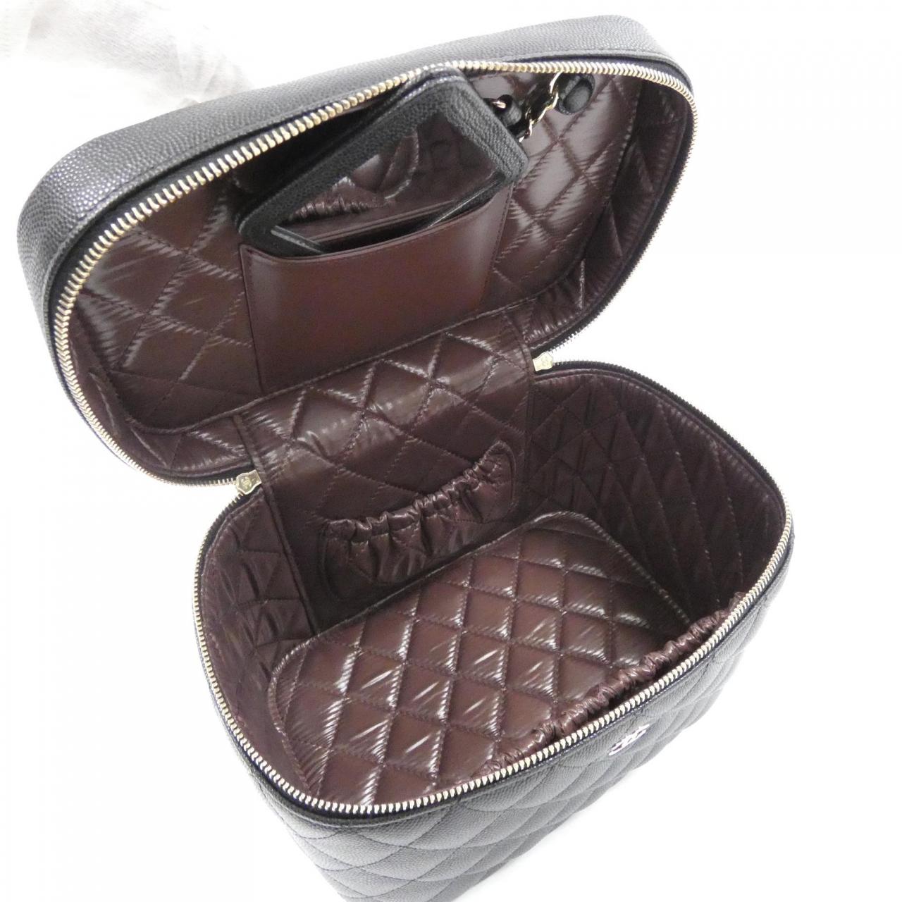 CHANEL Timeless Classic AP2573 Handbag Grained Calfskin 黑色 荔枝紋牛皮 中古品A - 縮圖 5