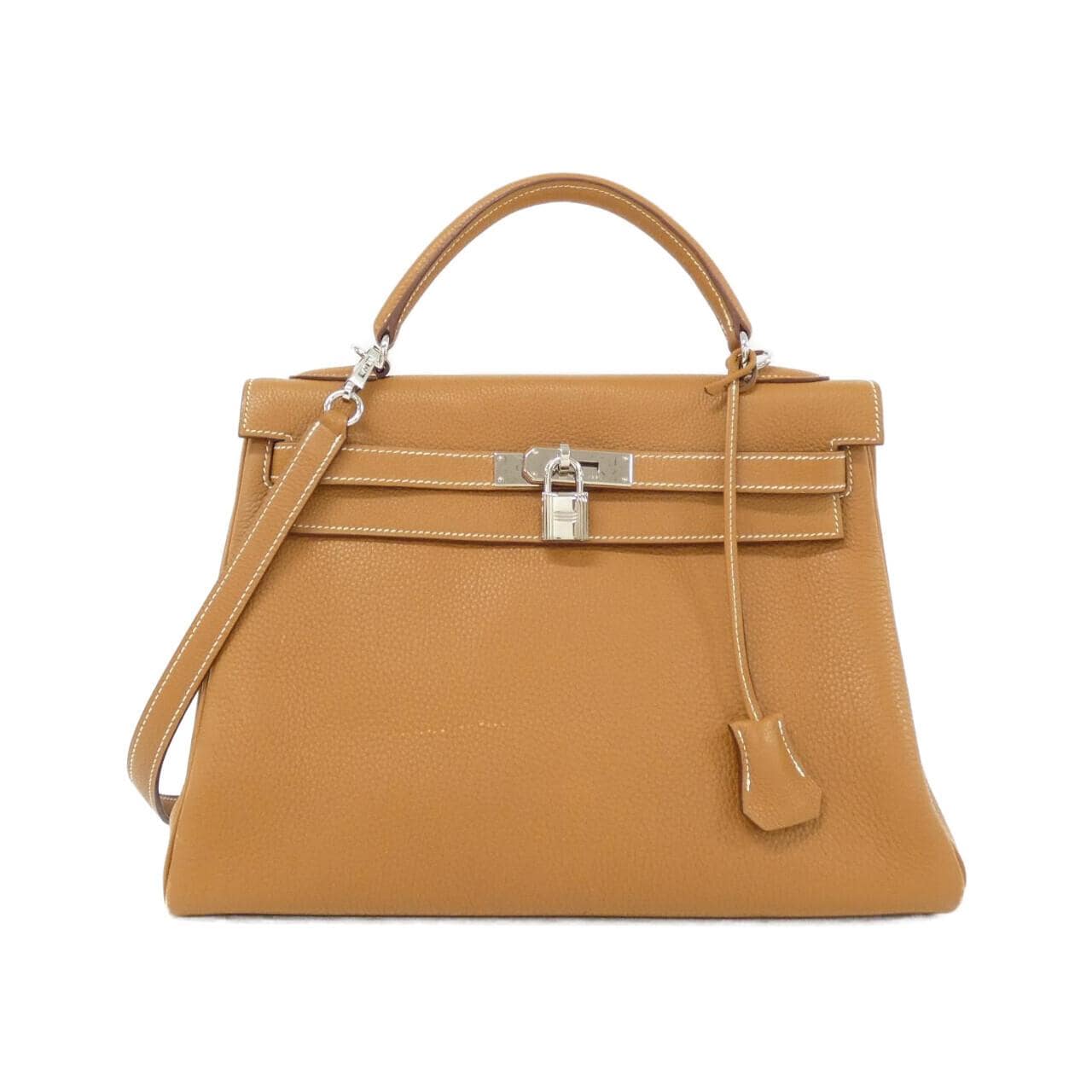 HERMES Kelly 028747CK Handbag Togo