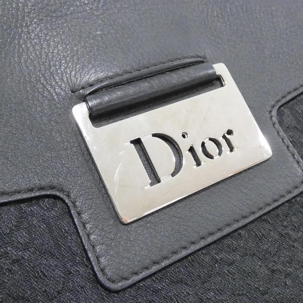 DIOR Shoulder Bag Canvas 黑色 帆布 中古品A - 縮圖 5