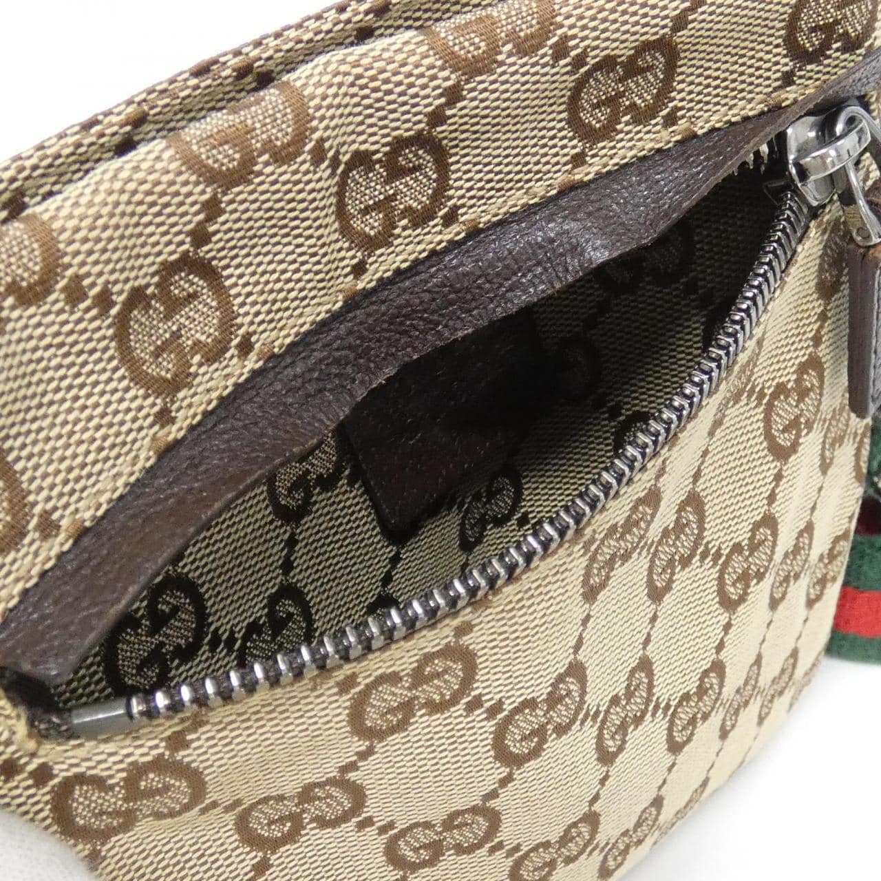 GUCCI 28566 F4FOR Belt Bag Canvas 米色 帆布 中古品A - 縮圖 7