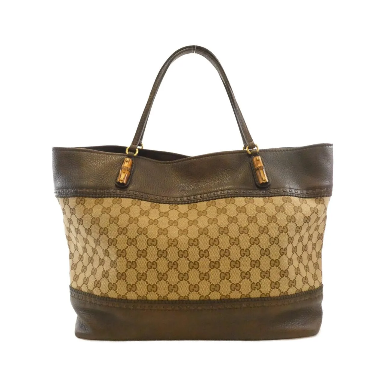 GUCCI 339000 Handbag Canvas Brown Canvas Rank B - Thumbnail 2