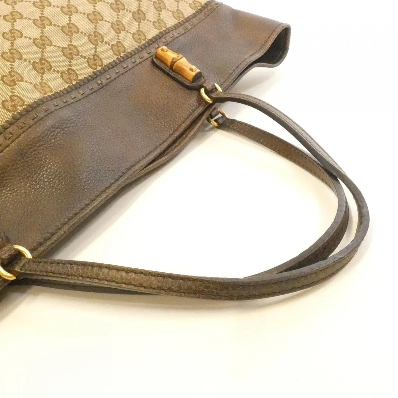 GUCCI 339000 Handbag Canvas Brown Canvas Rank B - Thumbnail 4